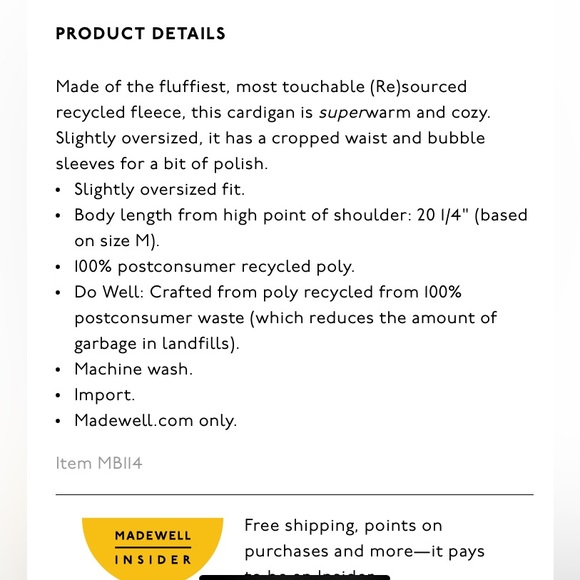 (Re)sourced Fleece Crop Cardigan - Picture 3 of 7